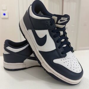 Nike Dunk Low White Midnight Navy 6Y Retro Shoes Sneakers (women’s 8)